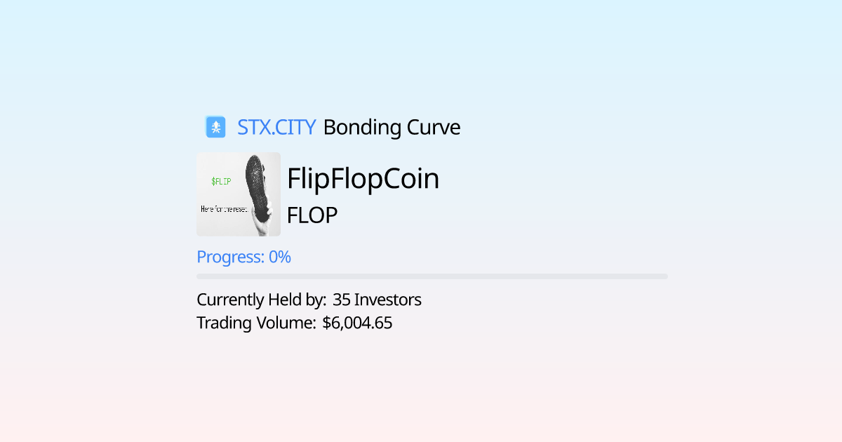 Trade $FLOP - Fair Launch & Unruggable Token on Stacks - created on STX ...